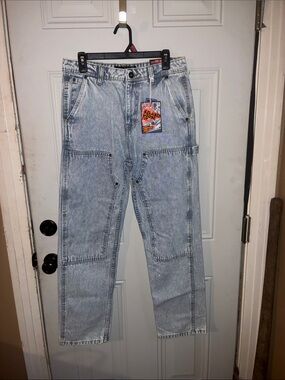 Relaxed Light Blue Carpenter Jeans for Men